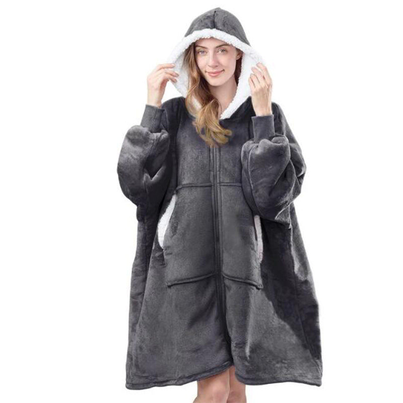 Blanket Hoodie Cuddly With Zipper