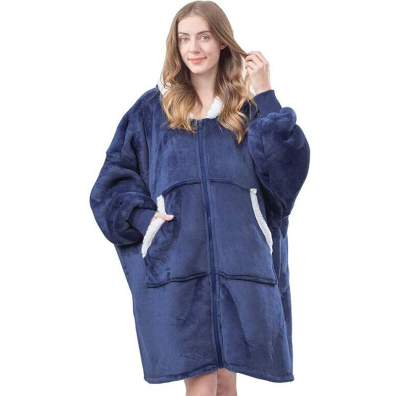 Blanket Hoodie Cuddly With Zipper