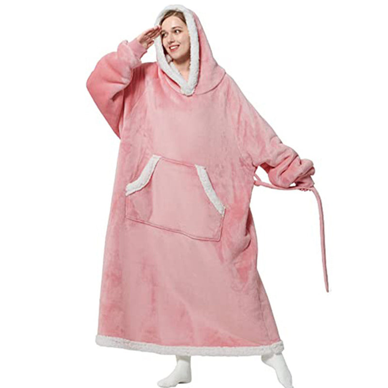 Blanket Hoodie Cuddly With Buttons