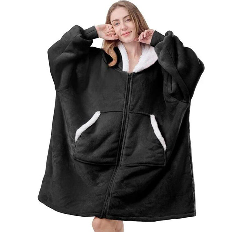 Blanket Hoodie Cuddly With Zipper