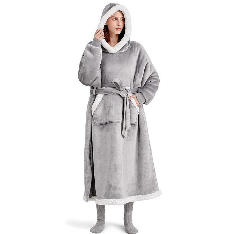 Blanket Hoodie Cuddly With Buttons