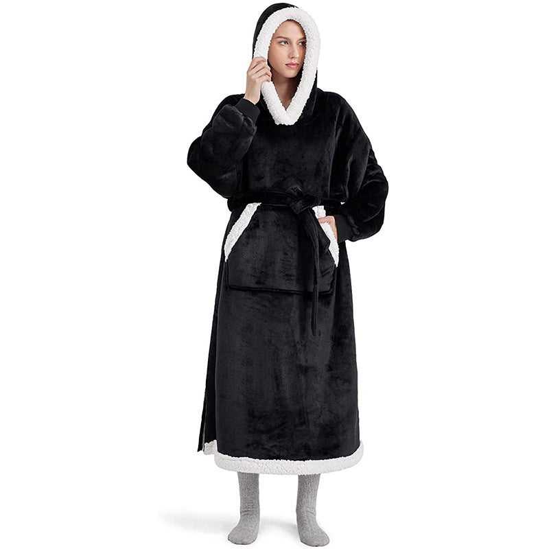Blanket Hoodie Cuddly With Buttons