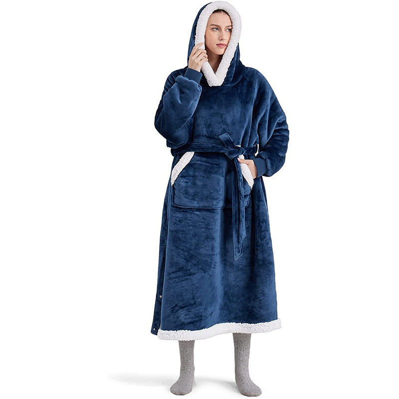 Blanket Hoodie Cuddly With Buttons